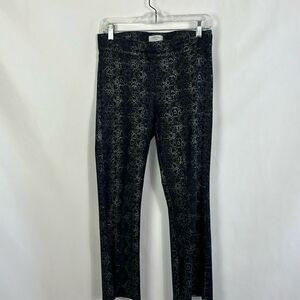 Avenue Montaigne Blue Shimmer Print Stretch Slacks